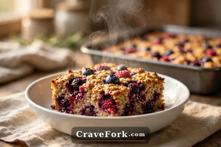 Easy Baked Oatmeal with Berries
